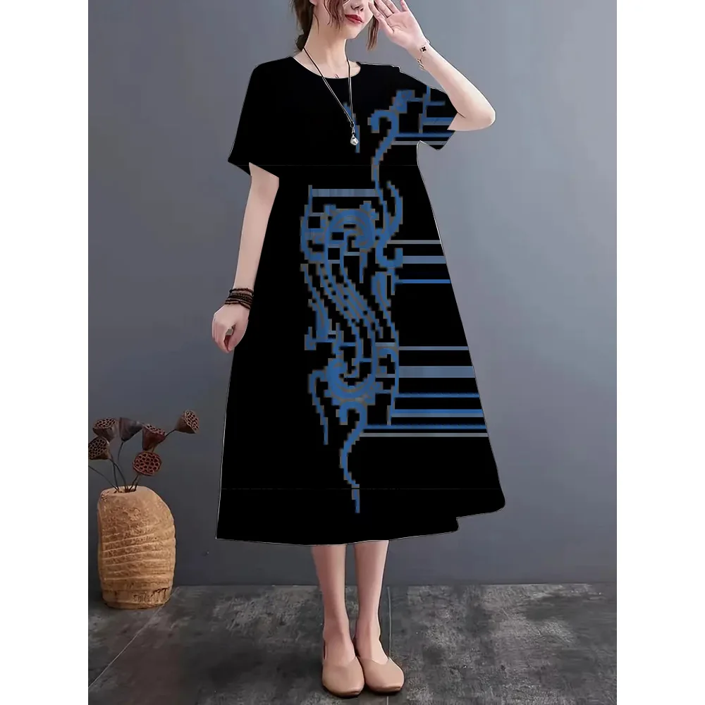 Hawaiian Holiday Fashion New Women's Crew Neck Short Sleeve Dress Imitation Linen Fabric Lightweight Breathable Comfortable
Hawaiian Holiday Fashion New Women's Crew Neck Short Sleeve Dress Imitation Linen Fabric Lightweight Breathable Comfortable