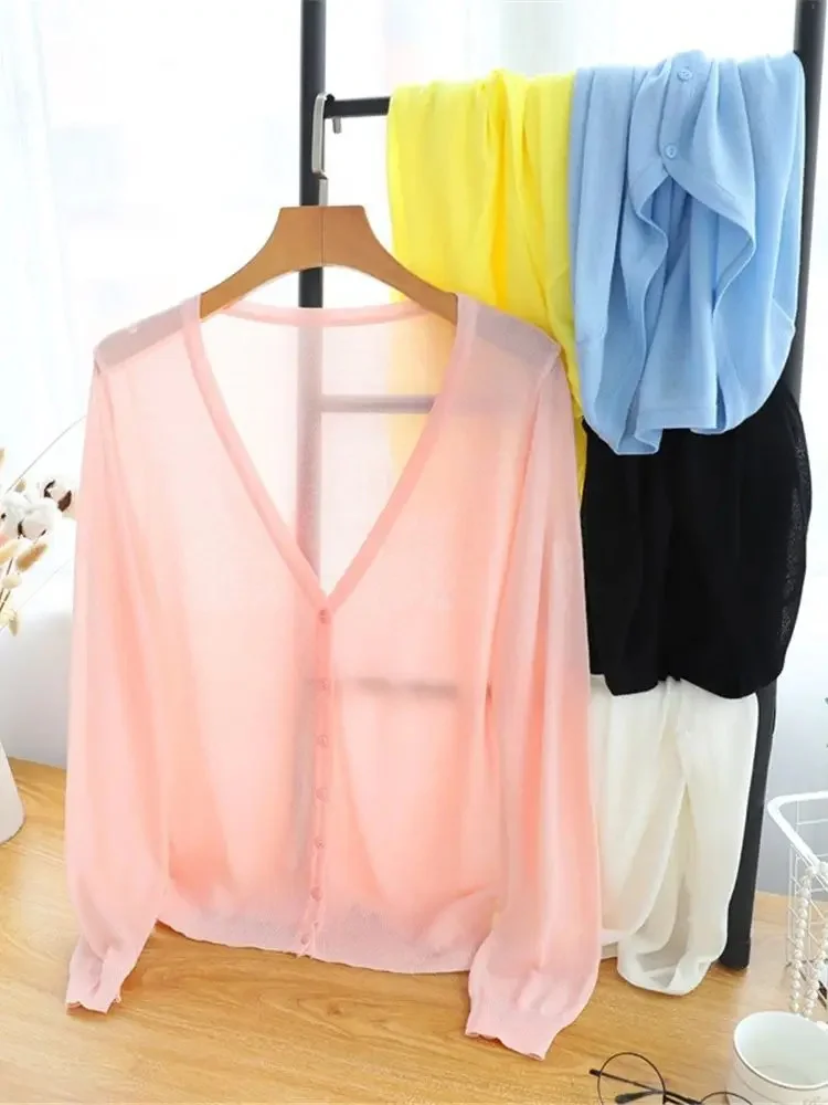 Korean Fashion Summer Autumn M-6XL Women V-Neck Knitted Casual Loose Full Sleeve Sweaters Cardigans Lady Knitting Outwear ZY6870
Korean Fashion Summer Autumn M-6XL Women V-Neck Knitted Casual Loose Full Sleeve Sweaters Cardigans Lady Knitting Outwear ZY6870