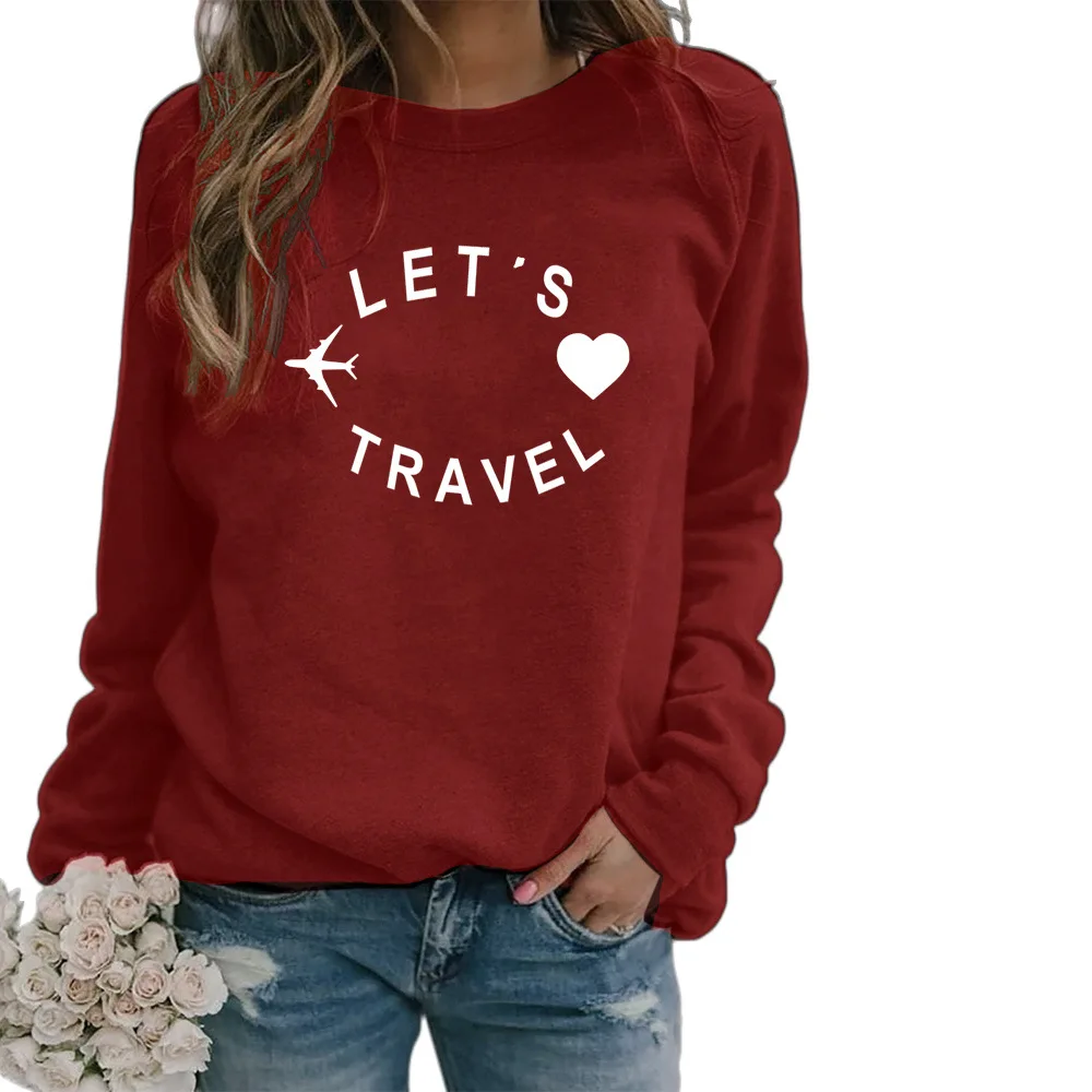 Let's Travel Autumn and Winter Women's Top Printed Casual Loose Sweatshirt HB057
Let's Travel Autumn and Winter Women's Top Printed Casual Loose Sweatshirt HB057