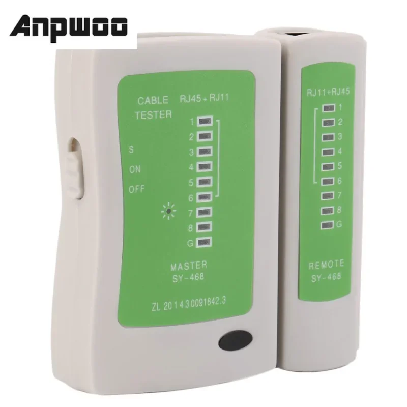 Профессиональный тестер сетевого кабеля ANPWOO, тестер RJ45 RJ11 RJ12 CAT5 UTP LAN кабеля, детектор, удаленные тестовые инструменты, сеть 
Профессиональный тестер сетевого кабеля ANPWOO, тестер RJ45 RJ11 RJ12 CAT5 UTP LAN кабеля, детектор, удаленные тестовые инструменты, сеть