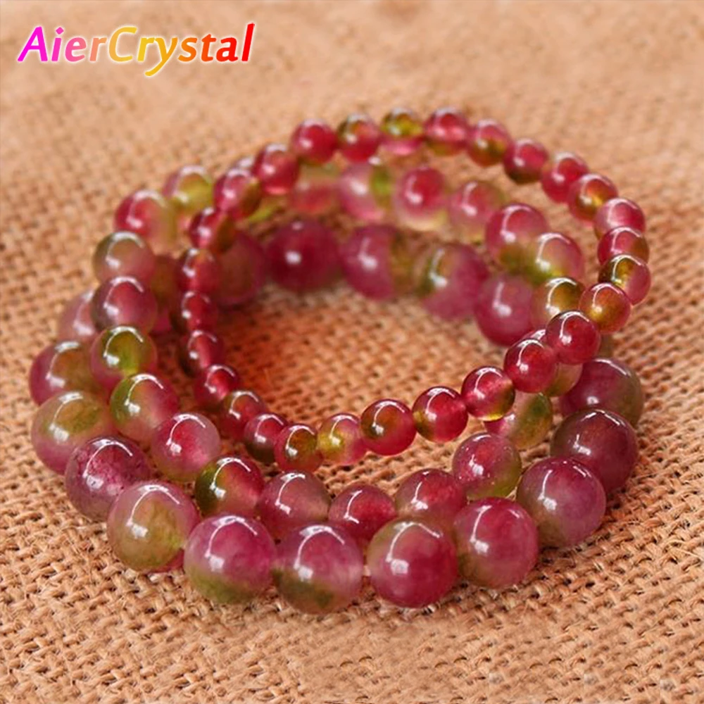 Natural Watermelon Tourmaline Bracelet Women Men Gem Stone Beaded Healing Bracelet Couple Brazalete Fashion Jewelry for Lover
Natural Watermelon Tourmaline Bracelet Women Men Gem Stone Beaded Healing Bracelet Couple Brazalete Fashion Jewelry for Lover