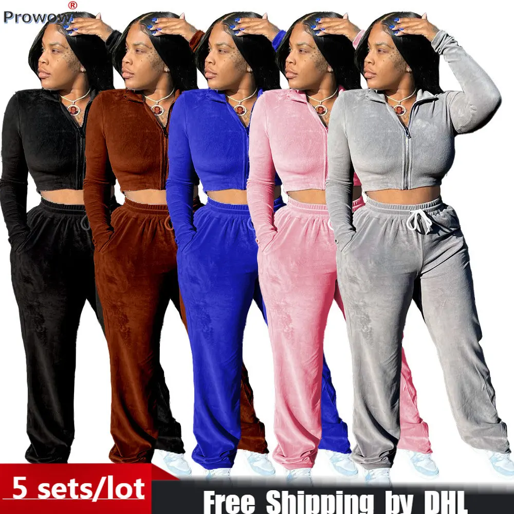 Casual Velvet Matching Set Women Tracksuits Turn Down Collar 2 Piece Outfit Lady Sport Suit Jacket Wide Leg Pants Wholesale 8653
Casual Velvet Matching Set Women Tracksuits Turn Down Collar 2 Piece Outfit Lady Sport Suit Jacket Wide Leg Pants Wholesale 8653