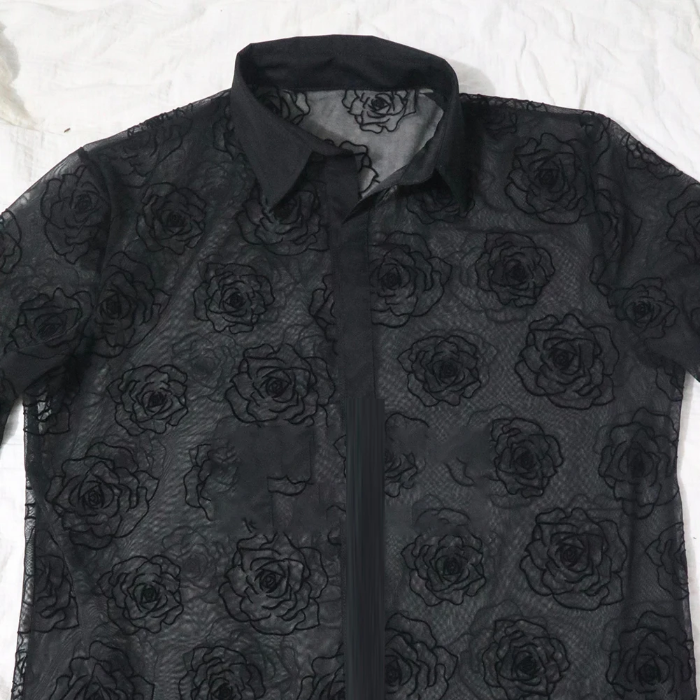 Tops Shirt Sexy Short Sleeve Slight Stretch Solid Color Through Button-up Vintage Casual Daily Embroidery Comfy
Tops Shirt Sexy Short Sleeve Slight Stretch Solid Color Through Button-up Vintage Casual Daily Embroidery Comfy