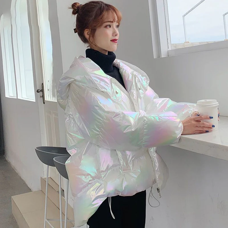 Winter Women Hooded Loose Cotton Coat Bright Face Washing Free Fashion Elastic Drawstring Parkas Lady High Street Thicken Jacket
Winter Women Hooded Loose Cotton Coat Bright Face Washing Free Fashion Elastic Drawstring Parkas Lady High Street Thicken Jacket