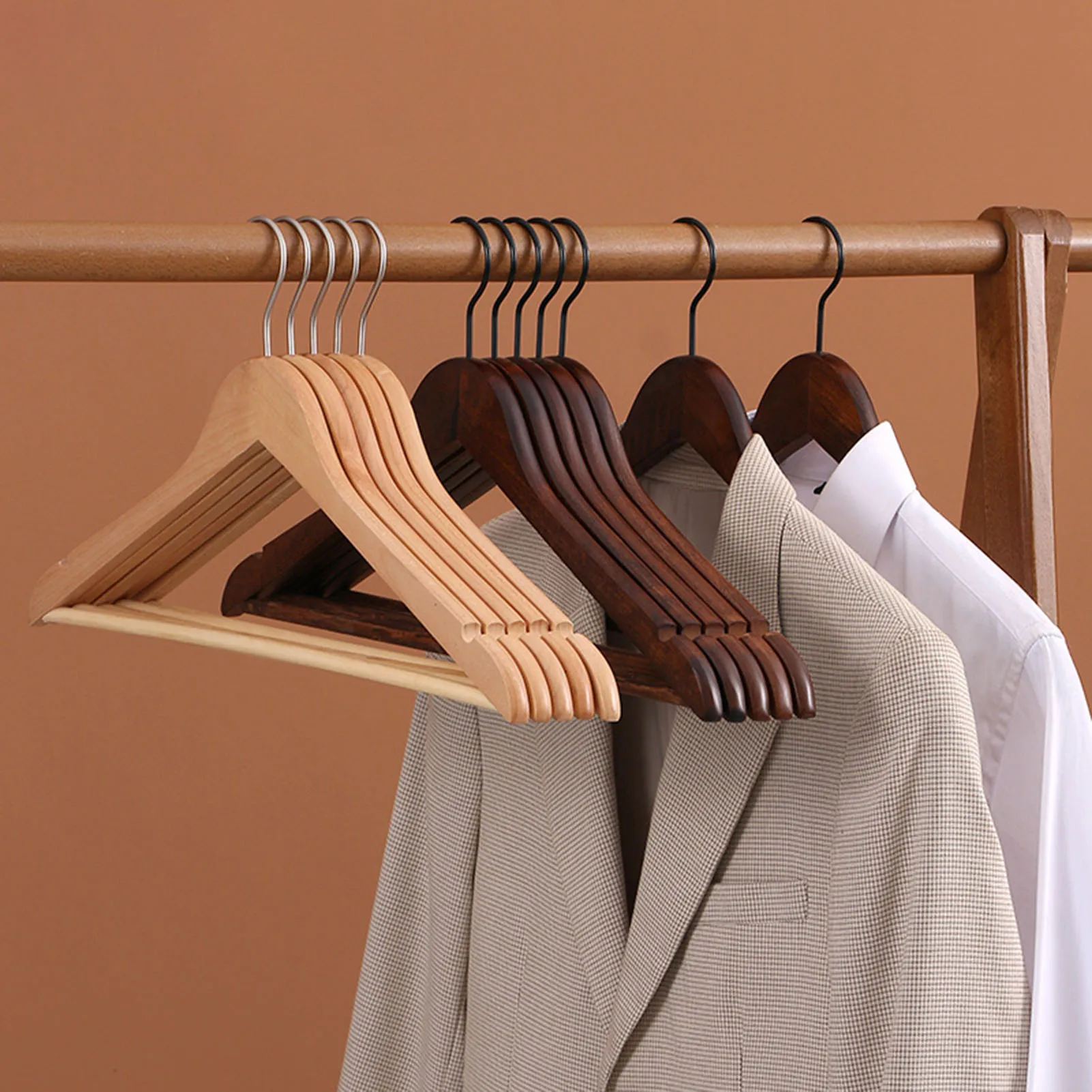 Retro Solid Wood Suit Coat Hangers Home Clothes Organizer Non-slip Wooden Hangers for Heavy Coats Hanging Storage Racks 5pcs
Retro Solid Wood Suit Coat Hangers Home Clothes Organizer Non-slip Wooden Hangers for Heavy Coats Hanging Storage Racks 5pcs