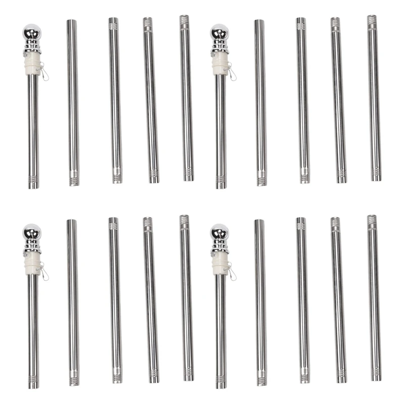 4X Flagpole, Stainless Steel Flagpole, Suitable For House Courtyard Garden, Anti-Rust Flag Holder (Silver Pole Only)
4X Flagpole, Stainless Steel Flagpole, Suitable For House Courtyard Garden, Anti-Rust Flag Holder (Silver Pole Only)