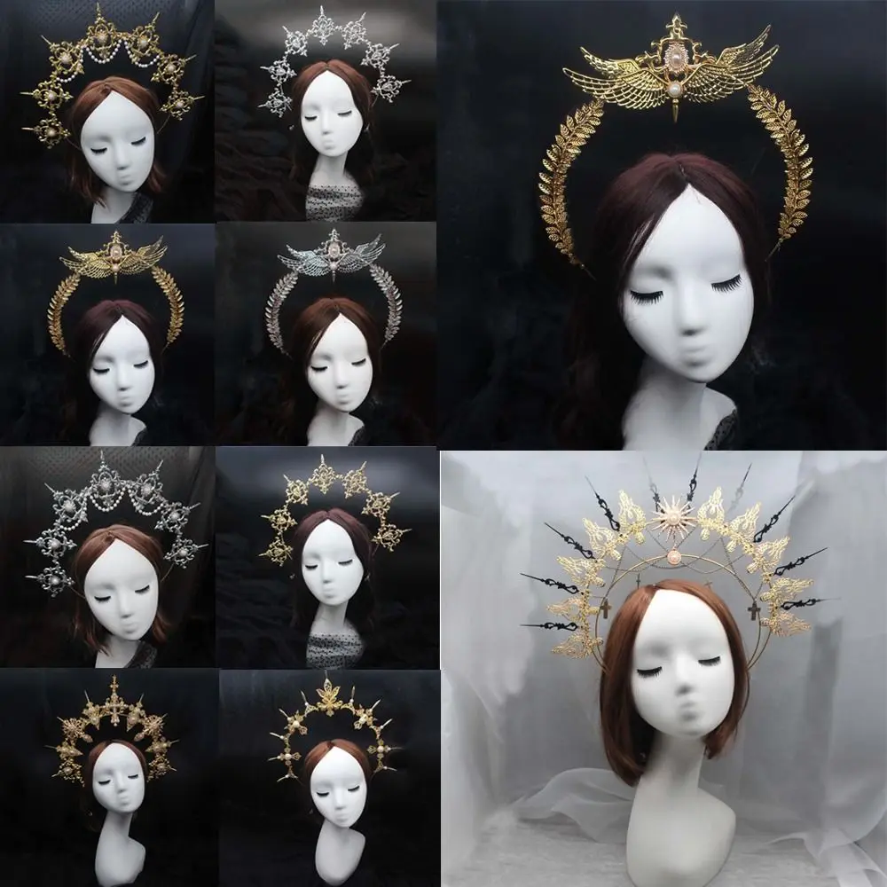

Fashion Handmade Headdress Parts Sun Goddess Headwear DIY Crown Material Kits Gothic Lolita Tiara Wedding Headpiece
