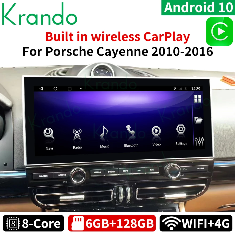 

Krando 12.3 Inch Android Car Radio For Porsche Cayenne 2010 - 2016 Multimedia Player Navigation GPS Stereo Wireless Carplay