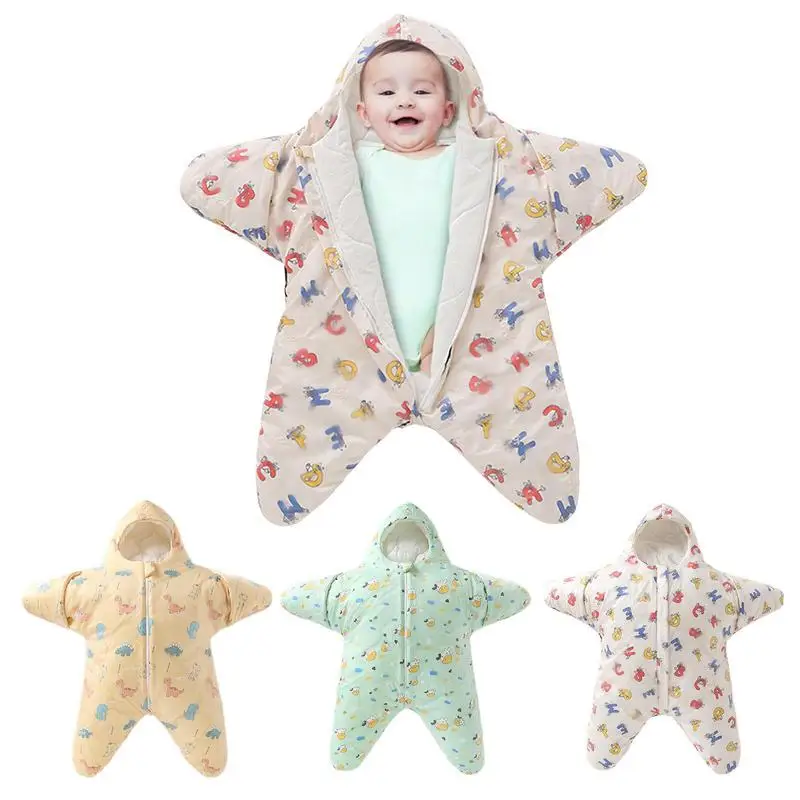 

Baby Sleeping Bag Star Nursery Cotton Wearable Blankets Infant Sleep Sack Stroller Wrap Wearable Sleeping Bag For 0-10 Months