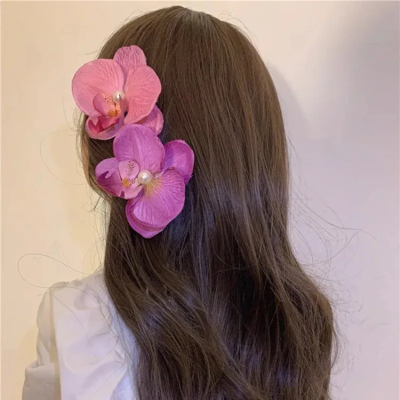 New Sweet Orchid Flowers Hair Clips Bridal Flowers Hairpins Spring Summer Barrettes for Women Wedding Decor Hair Accessories
New Sweet Orchid Flowers Hair Clips Bridal Flowers Hairpins Spring Summer Barrettes for Women Wedding Decor Hair Accessories
