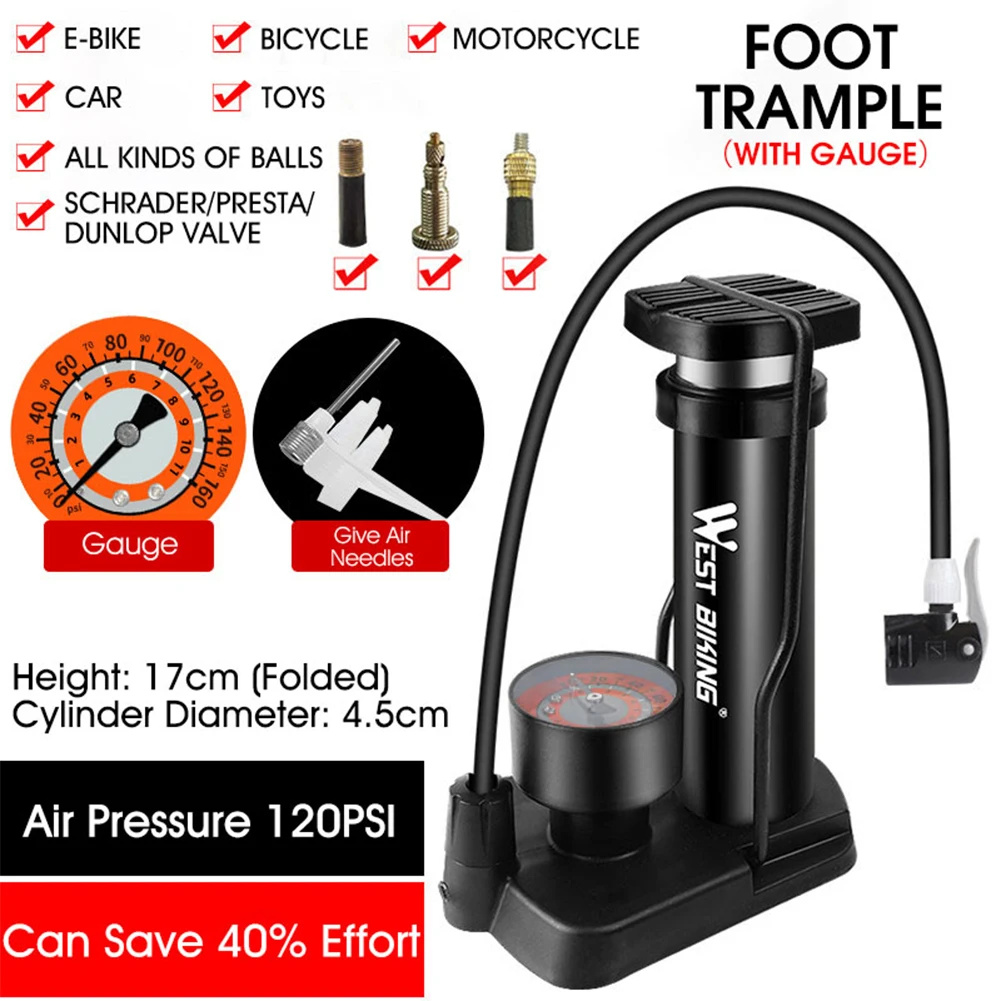 Bike Pump Aluminum Alloy Cycling Foot Air Pump Tire Inflator MTB Road Bicycle Motorcycle High Pressure Pump Bicycle Pedal Pump
Bike Pump Aluminum Alloy Cycling Foot Air Pump Tire Inflator MTB Road Bicycle Motorcycle High Pressure Pump Bicycle Pedal Pump