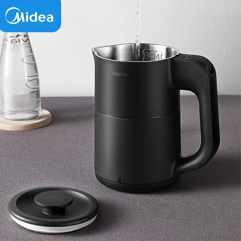 

Midea Electric Kettle 600ML Mini Tea Kettle 304 Stainless Steel Kitchen Appliance Quickly Boils Water For Home Office Travel