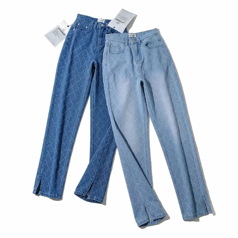 Pants Women's 2023 Fashion Street Personality Diamond Texture Straight Jeans High Waisted Jeans Y2k Jeans
Pants Women's 2023 Fashion Street Personality Diamond Texture Straight Jeans High Waisted Jeans Y2k Jeans