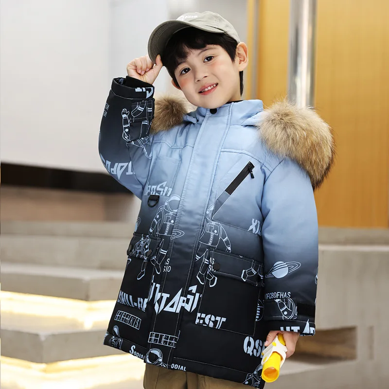 Boys Hooded Warm Parka Kids Winter Down Jackets Real Fur Collar Children Warm Hooded Outerwear Coat For Teen Boys -30 Degree
Boys Hooded Warm Parka Kids Winter Down Jackets Real Fur Collar Children Warm Hooded Outerwear Coat For Teen Boys -30 Degree