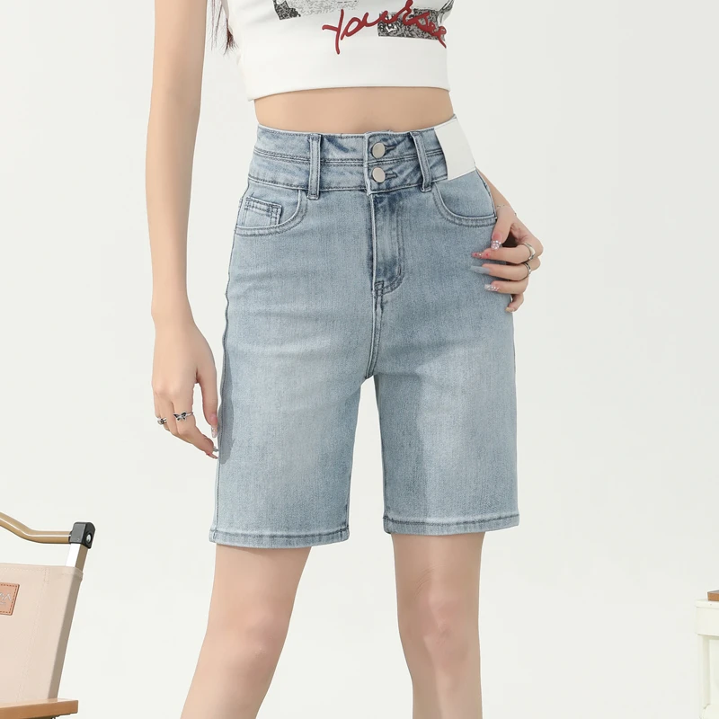 Стильные свободные джинсовые шорты с высокой талией и широкими штанинами, 2024
Стильные свободные джинсовые шорты с высокой талией и широкими штанинами, 2024