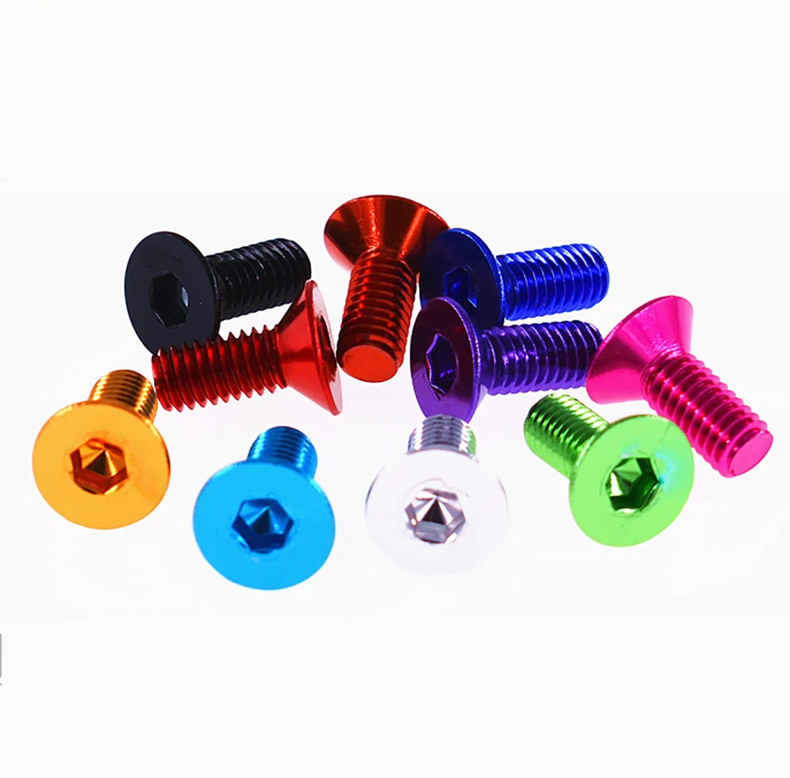 2pcs Colourful Flat Head Hex Hexagon Socket Screws M4*6/8/10/12/14/16/18/20/25/30mm 7075 Aluminum Alloy Countersunk Allen Bolts
2pcs Colourful Flat Head Hex Hexagon Socket Screws M4*6/8/10/12/14/16/18/20/25/30mm 7075 Aluminum Alloy Countersunk Allen Bolts