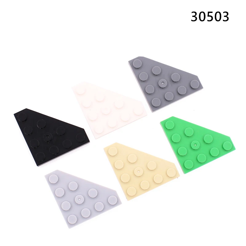 

Rainbow Pig MOC Particles 30503 Wedge Plate 4 x 4 Cut Corner BricksBuilding Blocks Parts DIY Assembles Educational Tech Toy Gift