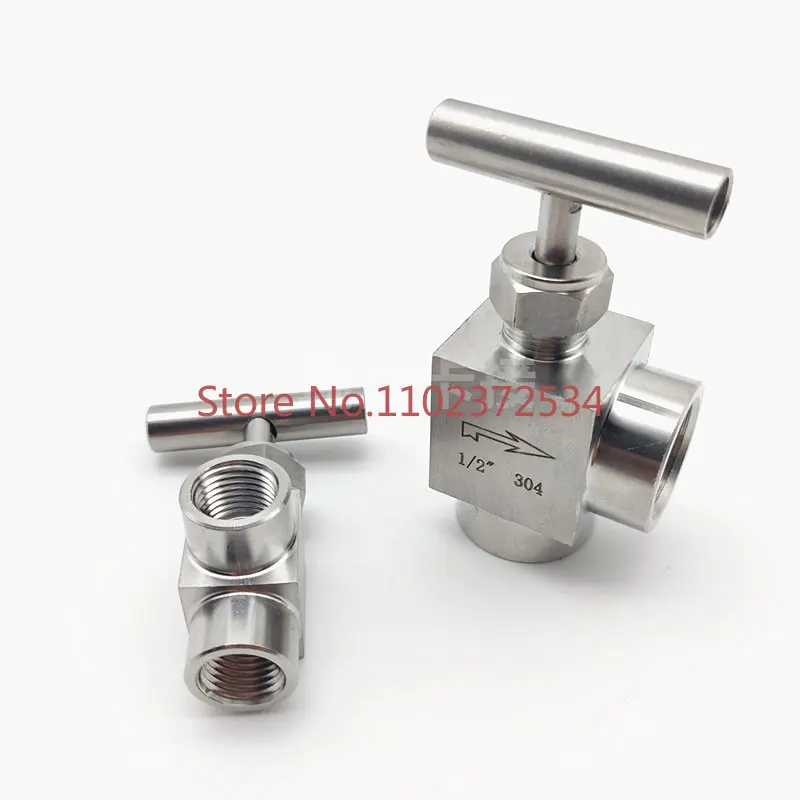 Customized 304 stainless steel needle valve G1/4 1/2 inner thread right angle stop valve 2/4 inch slotted handle needle valve
Customized 304 stainless steel needle valve G1/4 1/2 inner thread right angle stop valve 2/4 inch slotted handle needle valve