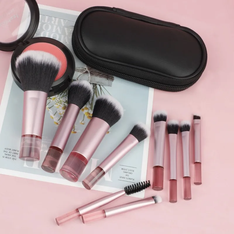 

Mini Makeup Brush 10pcs/Set Soft Fluffy Concealer Blush Loose Powder Eye Shadow Brushs Complete Beauty Make Up Kit Tools