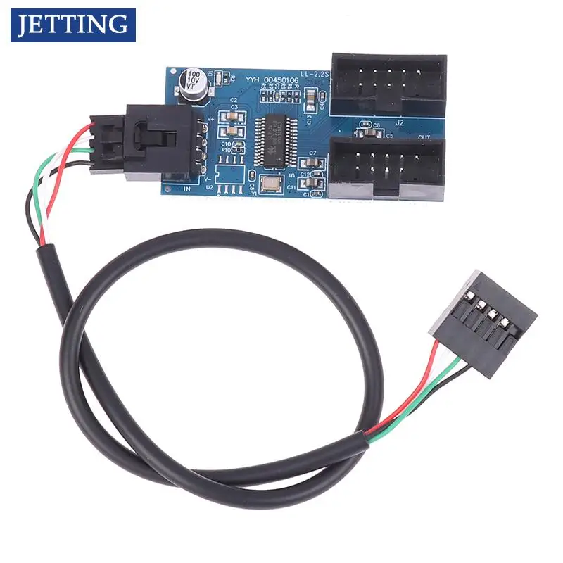 New 1pc 30cm USB 9 Pin Interface Header Motherboard Extension Splitter 1 To 2 Cable Desktop USB2.0 HUB Connectors Adapter Port
New 1pc 30cm USB 9 Pin Interface Header Motherboard Extension Splitter 1 To 2 Cable Desktop USB2.0 HUB Connectors Adapter Port