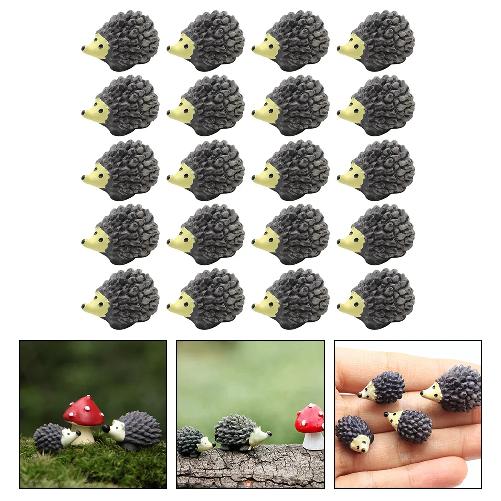 

Mini Hedgehog Figurines Simulation Mini Animal Ornaments Potted Plants Decorations Resin Crafts Micro DIY Landscape Decors