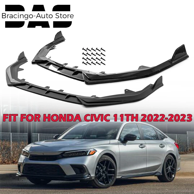 Bracingo Fit For Honda Civic 11th Sedan & Hatchback 4-Door 2022-2023 Front Bumper Lip Splitter Guide Plate Spoiler 3 Pcs
Bracingo Fit For Honda Civic 11th Sedan & Hatchback 4-Door 2022-2023 Front Bumper Lip Splitter Guide Plate Spoiler 3 Pcs