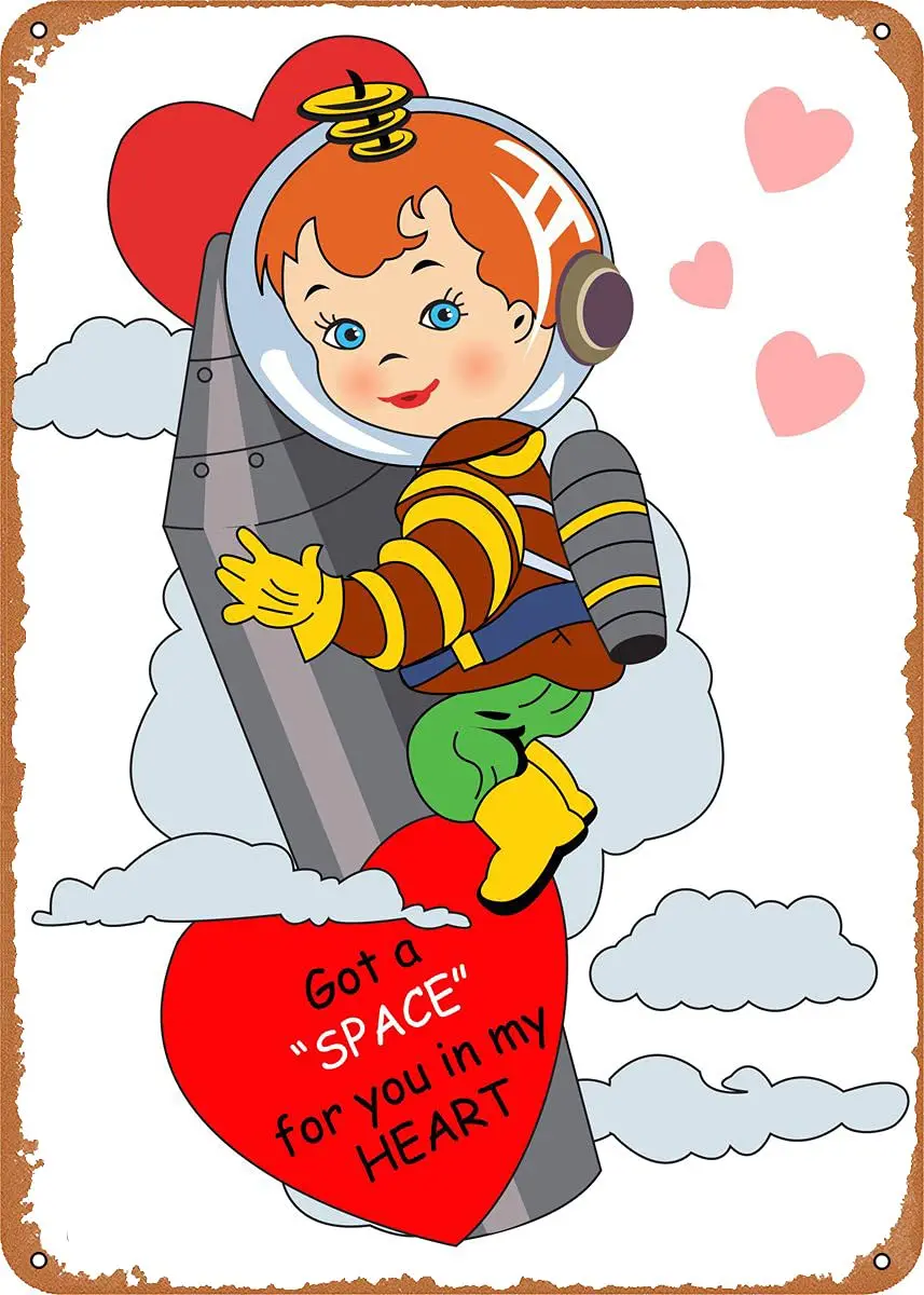 Boy On Rocket Metal Tin Sign Retro Wall Decor Vintage Art Print Poste Great Gift for Space Fans 8 x 12 inch
Boy On Rocket Metal Tin Sign Retro Wall Decor Vintage Art Print Poste Great Gift for Space Fans 8 x 12 inch
