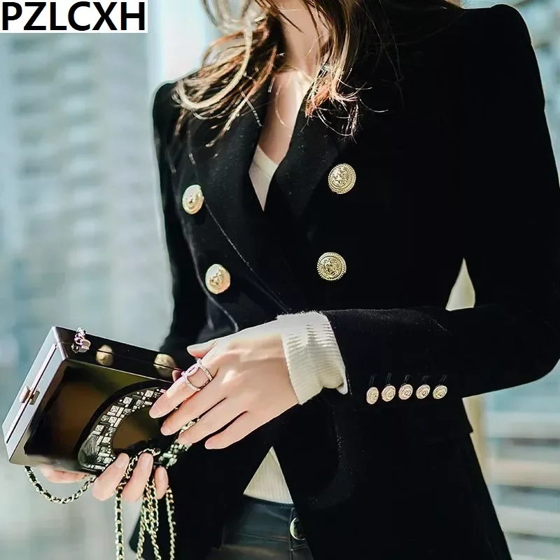 Women's Velvet Slim Fit Versatile Double Breasted Long Sleeve Solid Color Suit Top 2023 New Pleuche Small Suit Short Coat XS-2XL
Women's Velvet Slim Fit Versatile Double Breasted Long Sleeve Solid Color Suit Top 2023 New Pleuche Small Suit Short Coat XS-2XL