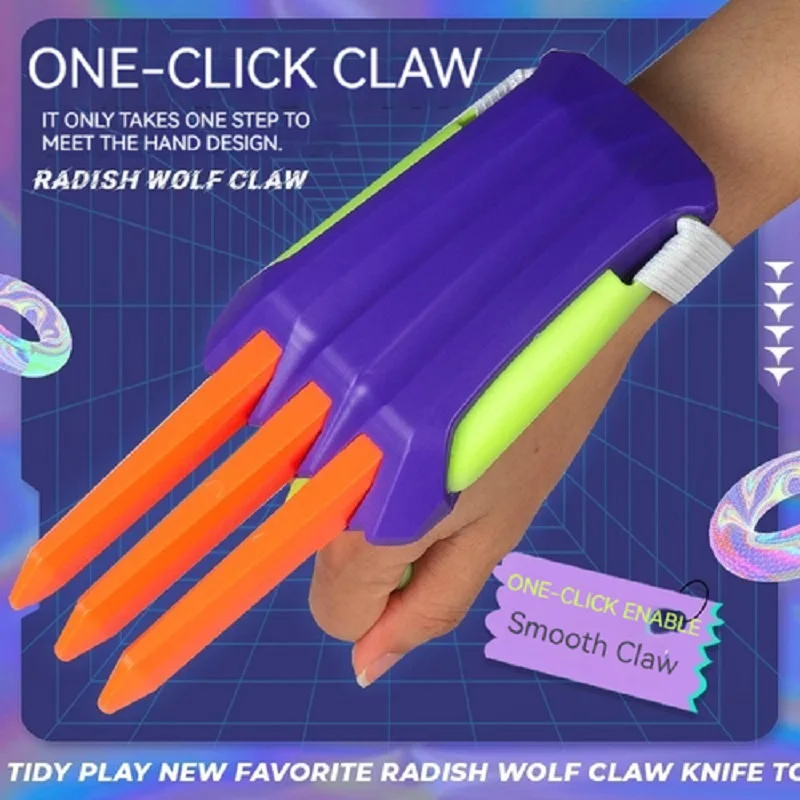 3D Gravity Radish Knife Wolf Claw Model Retractable Decompression Creative Push Toy Gravity Printing Plastic Carrot Knife
3D Gravity Radish Knife Wolf Claw Model Retractable Decompression Creative Push Toy Gravity Printing Plastic Carrot Knife