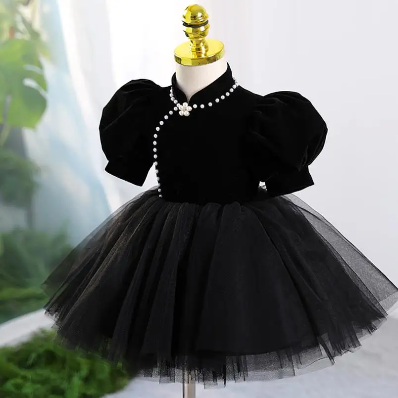Children's Black Evening Gown Bow Pearls Design Spanish Vintage Birthday Baptism Eid Party Dresses For Girls A2679
Children's Black Evening Gown Bow Pearls Design Spanish Vintage Birthday Baptism Eid Party Dresses For Girls A2679