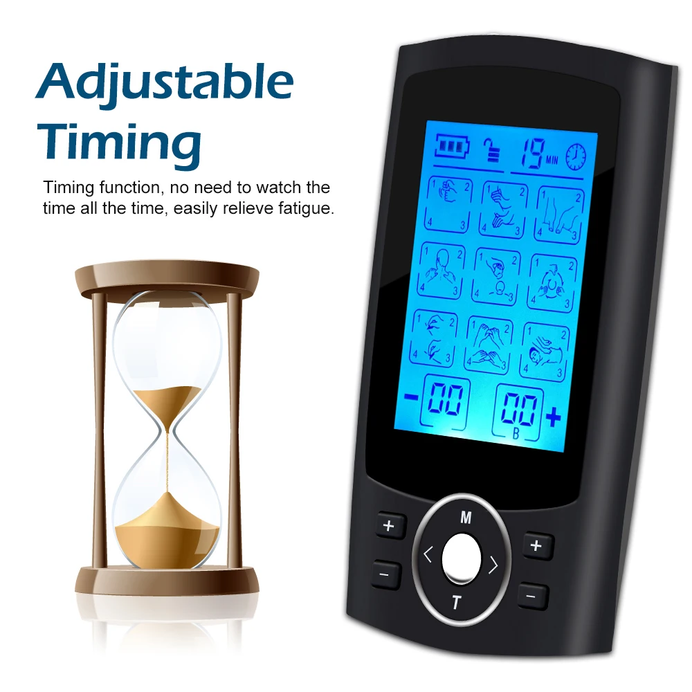 Unité des dizaines 36 modes 20 intensité masseur de stimulation électrique thérapie EMS musculaire soulagement de la douleur écran LCD léger et réglable 3