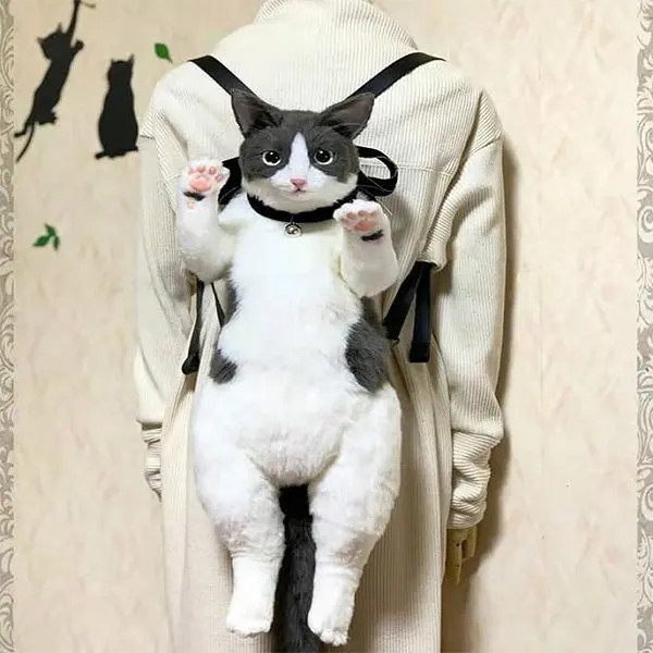Handmade Simulation Cat Bag This Cat Backpack Look Like A Real Cat 3D Simulation Stuffed Animal Zipper Backpack
Handmade Simulation Cat Bag This Cat Backpack Look Like A Real Cat 3D Simulation Stuffed Animal Zipper Backpack