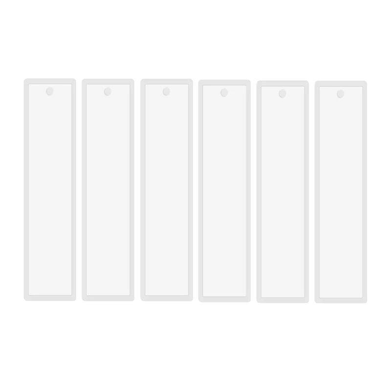 

6 Pcs/Set 5.7 Inch Rectangle Silicone Bookmark Mold DIY Bookmark Mould Making Epoxy Resin Jewelry Craft Transparent Mold