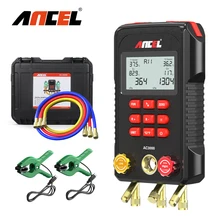 Ancel AC3000 HVAC Vacuum Pressure Temperature Test Air Conditioner Refrigerant Leak Tester Tool Digital Manifold Gauge Meter
Ancel AC3000 HVAC Vacuum Pressure Temperature Test Air Conditioner Refrigerant Leak Tester Tool Digital Manifold Gauge Meter
