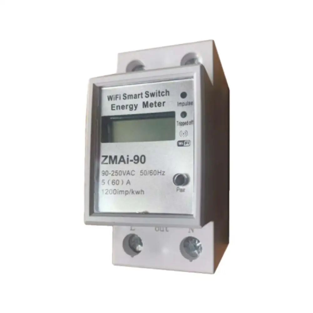 Tuya Smart WIFI Remote Prepaid Power Consumption Kwh Meter Wattmeter Single-phase 2P Household Energy Meter LCD Digital Display
Tuya Smart WIFI Remote Prepaid Power Consumption Kwh Meter Wattmeter Single-phase 2P Household Energy Meter LCD Digital Display