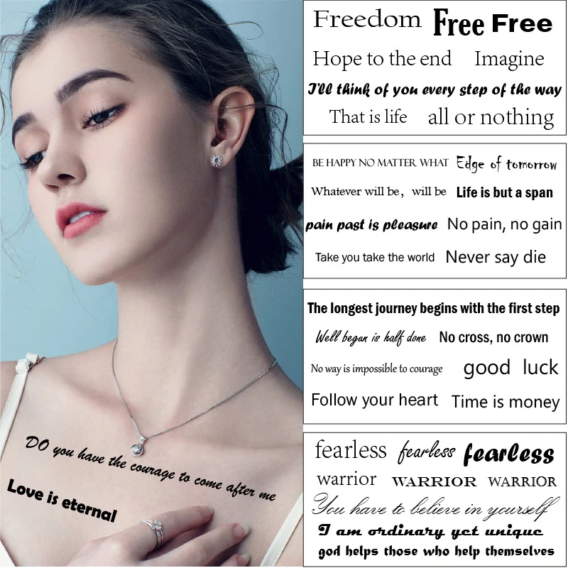 Tattoo Sticker Water Transfer Words Letters Pattern Temporary Body Art Long Lasting Waterproof Mini Size Fashion Tattoo Stickers
Tattoo Sticker Water Transfer Words Letters Pattern Temporary Body Art Long Lasting Waterproof Mini Size Fashion Tattoo Stickers