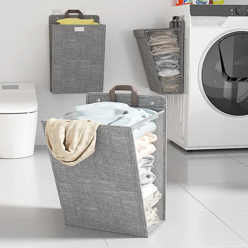 Foldable Laundry Basket Multi-Functional Large Capacity Portable Wall Hanging Clothes Storage Basket for Household Bathroom
Foldable Laundry Basket Multi-Functional Large Capacity Portable Wall Hanging Clothes Storage Basket for Household Bathroom