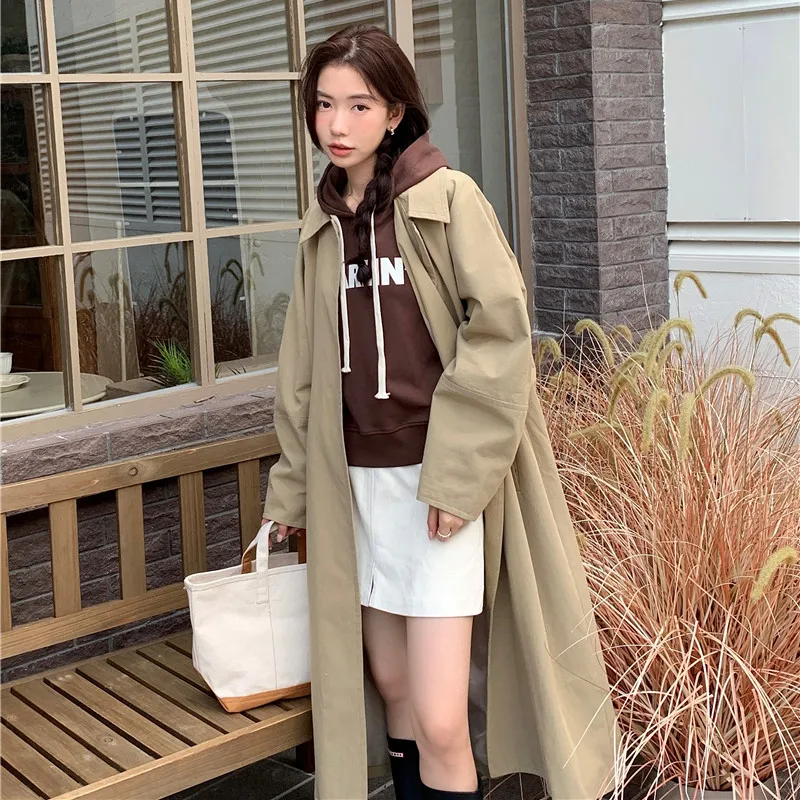 2022 Real Shot Of Korean Chic's Versatile Simple Khaki Long Windbreaker Coat Free Shipping
2022 Real Shot Of Korean Chic's Versatile Simple Khaki Long Windbreaker Coat Free Shipping