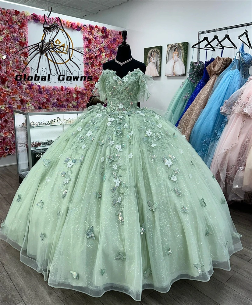 Green Sweetheart Ball Gown Quinceanera Dresses For Girls Beaded Birthday Party Gowns Lace Up Back Graduation 3D Flowers Prom
Green Sweetheart Ball Gown Quinceanera Dresses For Girls Beaded Birthday Party Gowns Lace Up Back Graduation 3D Flowers Prom
