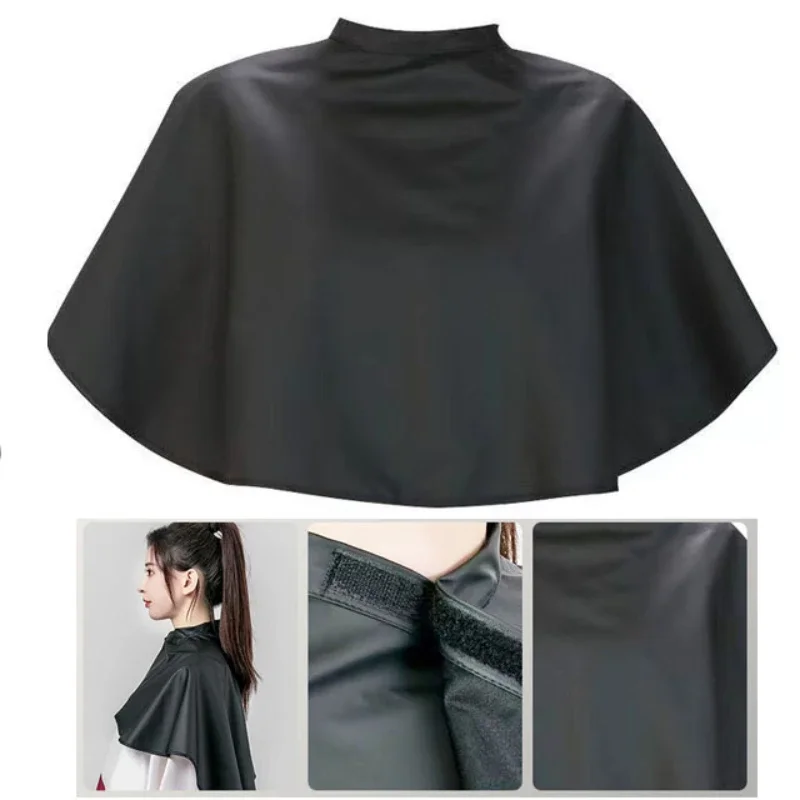 

Hair Dye Tools Short Square Black Waterproof Hairdressing Salon Barber Hair Cutting Cape Cloth Wrap Hairdressing Cape Barber