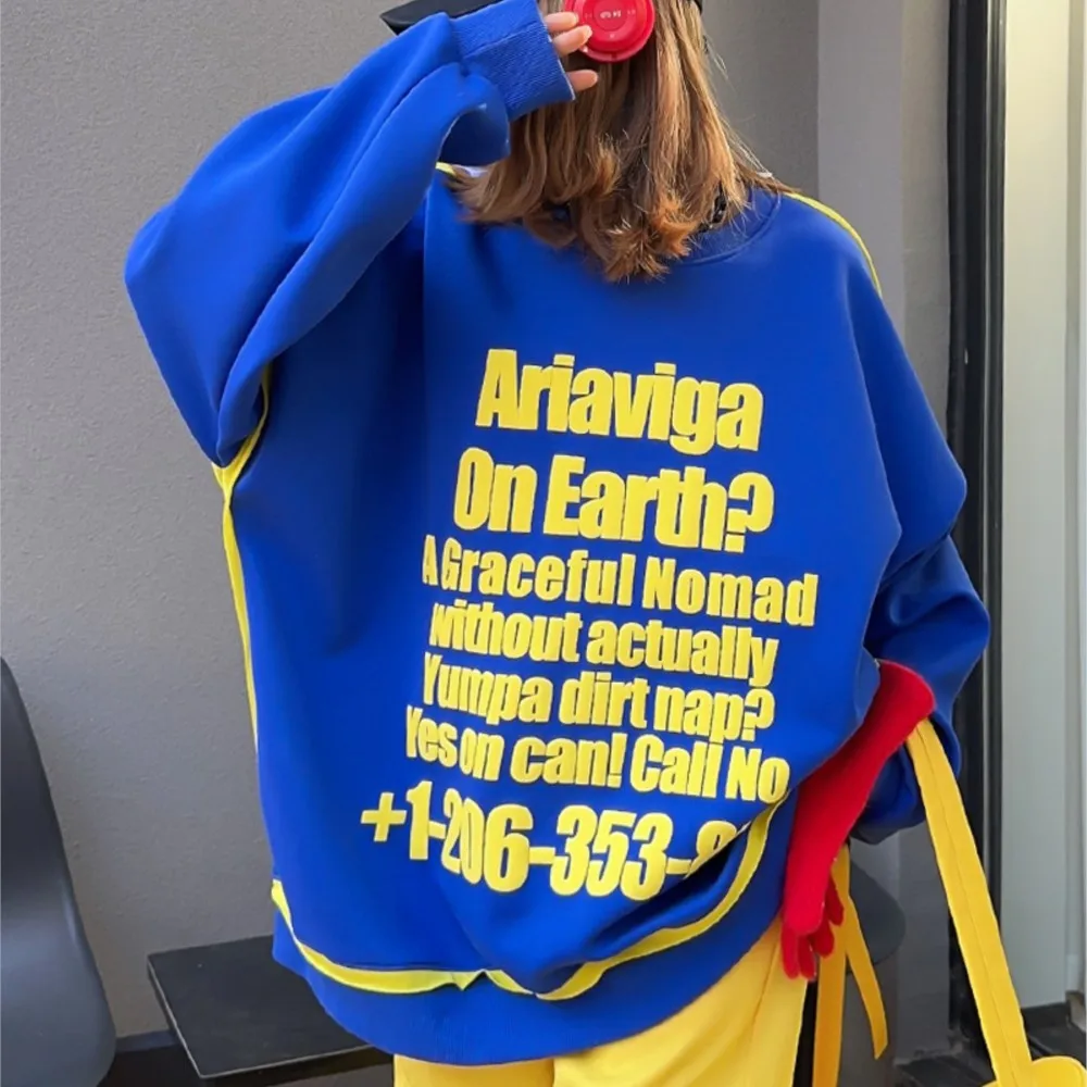 Модная толстовка с надписью для женщин, Свободный Повседневный Топ, футболка с надписью для женщин
Модная толстовка с надписью для женщин, Свободный Повседневный Топ, футболка с надписью для женщин