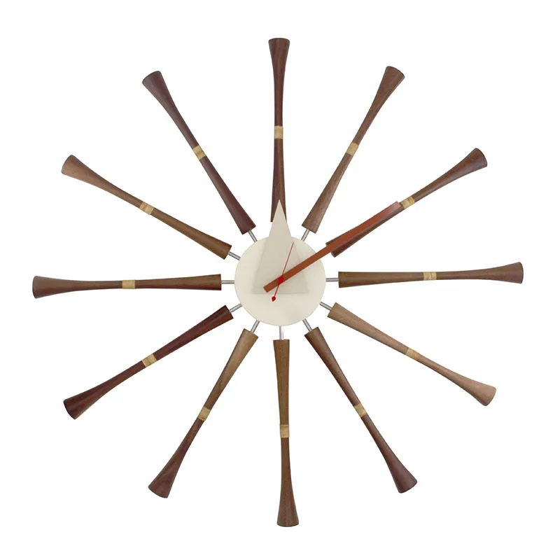 Modern Wooden Spindle Clock Non Ticking Mid Century Retro Design Decorative Silent Wall Ball Clock Home Living Room Office
Modern Wooden Spindle Clock Non Ticking Mid Century Retro Design Decorative Silent Wall Ball Clock Home Living Room Office