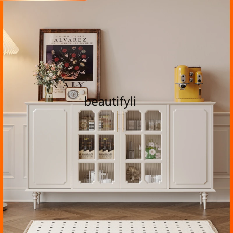 French Sideboard Cabinet Integrated Wall American Retro Tea Cabinet Kitchen Storage 30cm Thin Cabinet 
French Sideboard Cabinet Integrated Wall American Retro Tea Cabinet Kitchen Storage 30cm Thin Cabinet