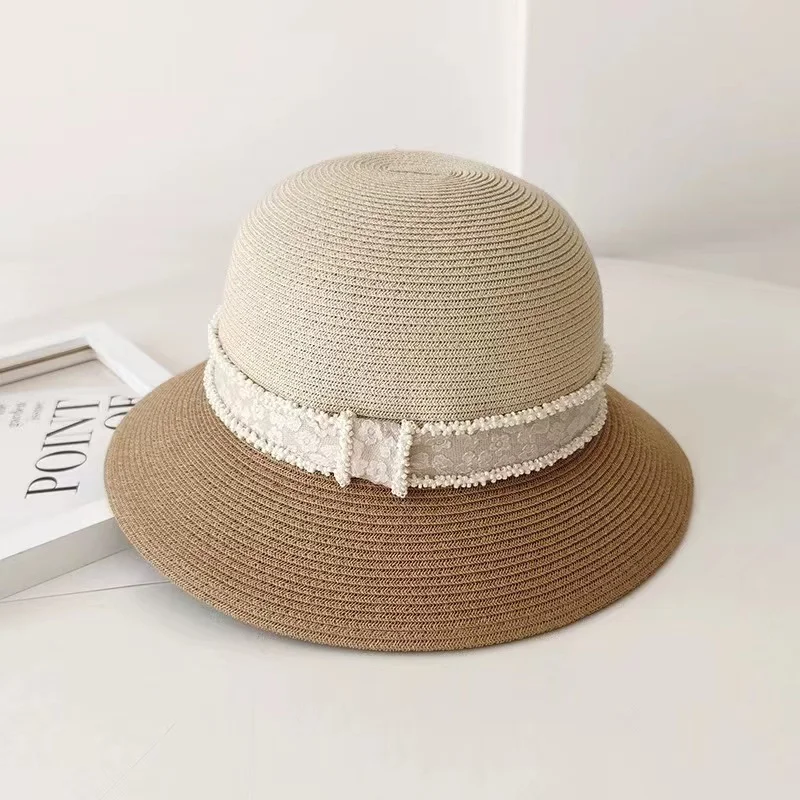 Fashion New Women's Hat Lace Ribbon Bucket Straw Hat Summer Sunscreen Sun Hat Travel Sunshade Breathable Fisherman cap Foldable
Fashion New Women's Hat Lace Ribbon Bucket Straw Hat Summer Sunscreen Sun Hat Travel Sunshade Breathable Fisherman cap Foldable