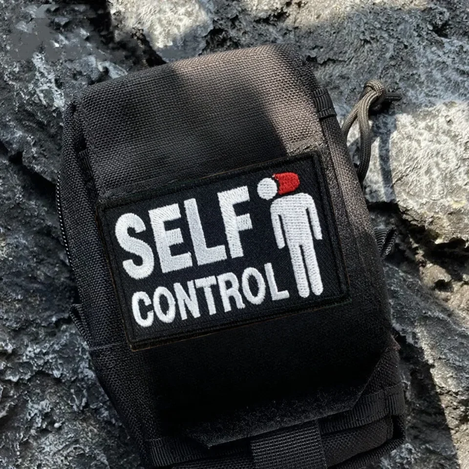 SELF CONTROL Tactical Hook&Loop Patches Personalized Embroidery Control Switch Morale Badge Funuy Backpack Clothes Stickers
SELF CONTROL Tactical Hook&Loop Patches Personalized Embroidery Control Switch Morale Badge Funuy Backpack Clothes Stickers