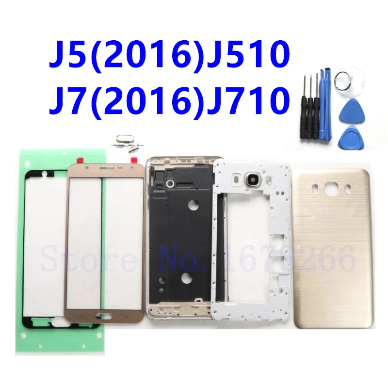 For SAMSUNG Galaxy J5 J7 2016 J510 J710 Front Middle Frame Battery Back Cover+Side Button Glass Front Outer Full Housing
For SAMSUNG Galaxy J5 J7 2016 J510 J710 Front Middle Frame Battery Back Cover+Side Button Glass Front Outer Full Housing
