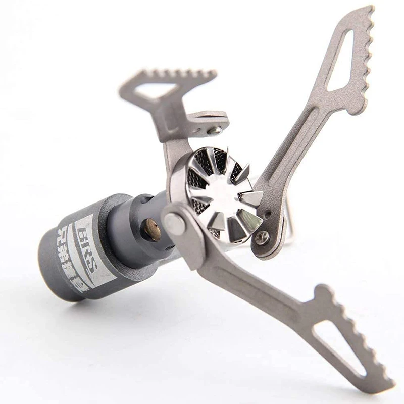 

Outdoor Portable Solo Titanium Camping Gas Stove 25g Lightweight Mini Gas Cooker Burner Camping Hiking Gas Burner brs-3000t