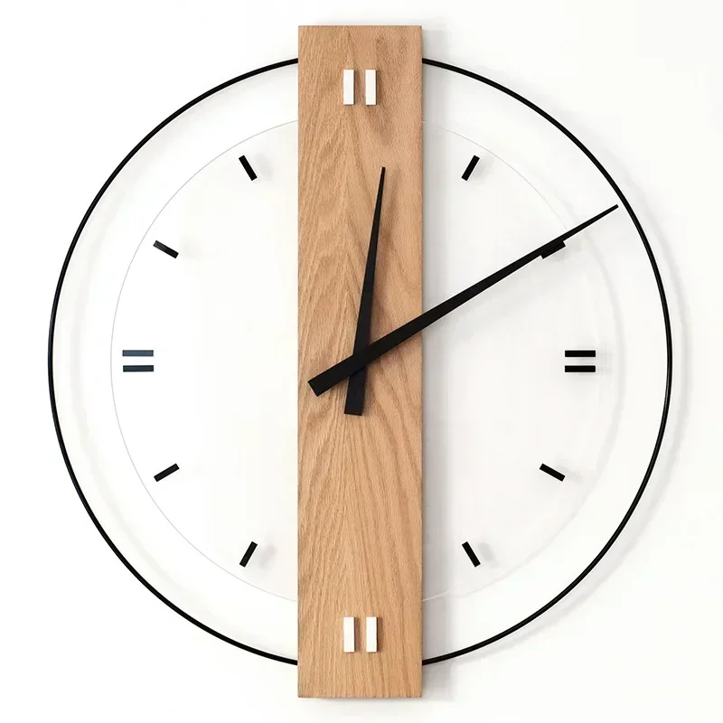 

Современные деревянные квадратные бесшумные круглые практичные украшения для спальни простые настенные часы для гостиной Оригинальные креативные скандинавские
