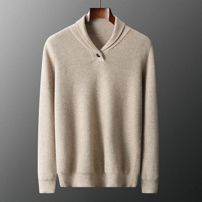 2023 Autumn Winter High end 100% Pure Cashmere Sweater Men's Thickened Green Fruit Collar Pullover Fashion Warm V-neck Top
2023 Autumn Winter High end 100% Pure Cashmere Sweater Men's Thickened Green Fruit Collar Pullover Fashion Warm V-neck Top