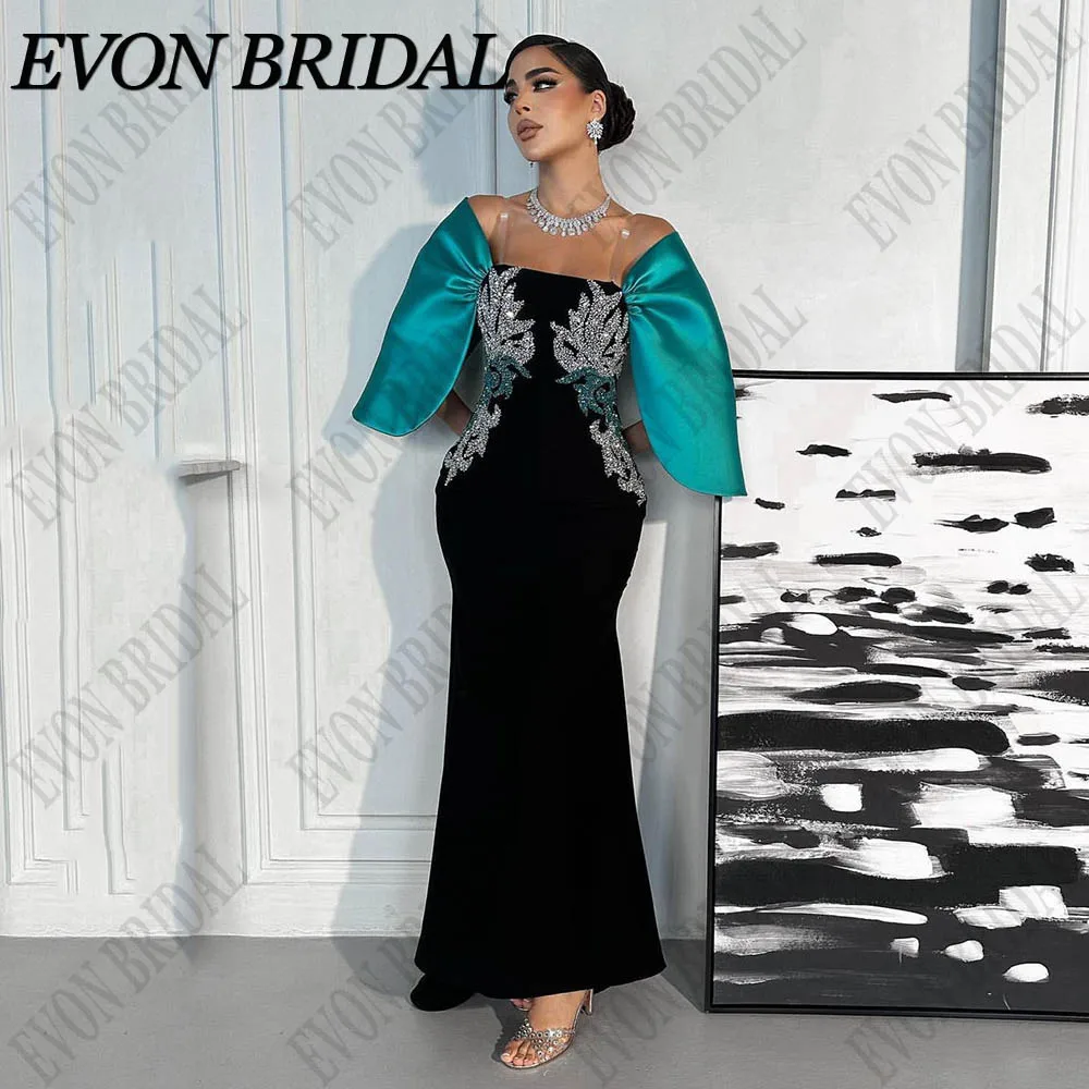 EVON BRIDAL Mermaid Off The Shoulder Evening Dress Saudi Arabia Beading Stretch Satin Formal Occasion Dress Party Gowns Black
EVON BRIDAL Mermaid Off The Shoulder Evening Dress Saudi Arabia Beading Stretch Satin Formal Occasion Dress Party Gowns Black